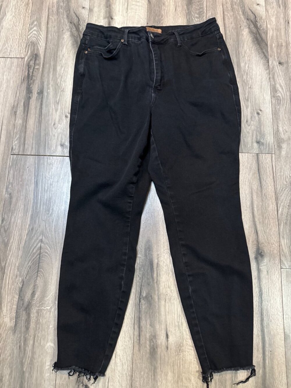 Judy Blue Womens Black High-Rise Tummy Control Skinny Jeans Size 16W Style JB888